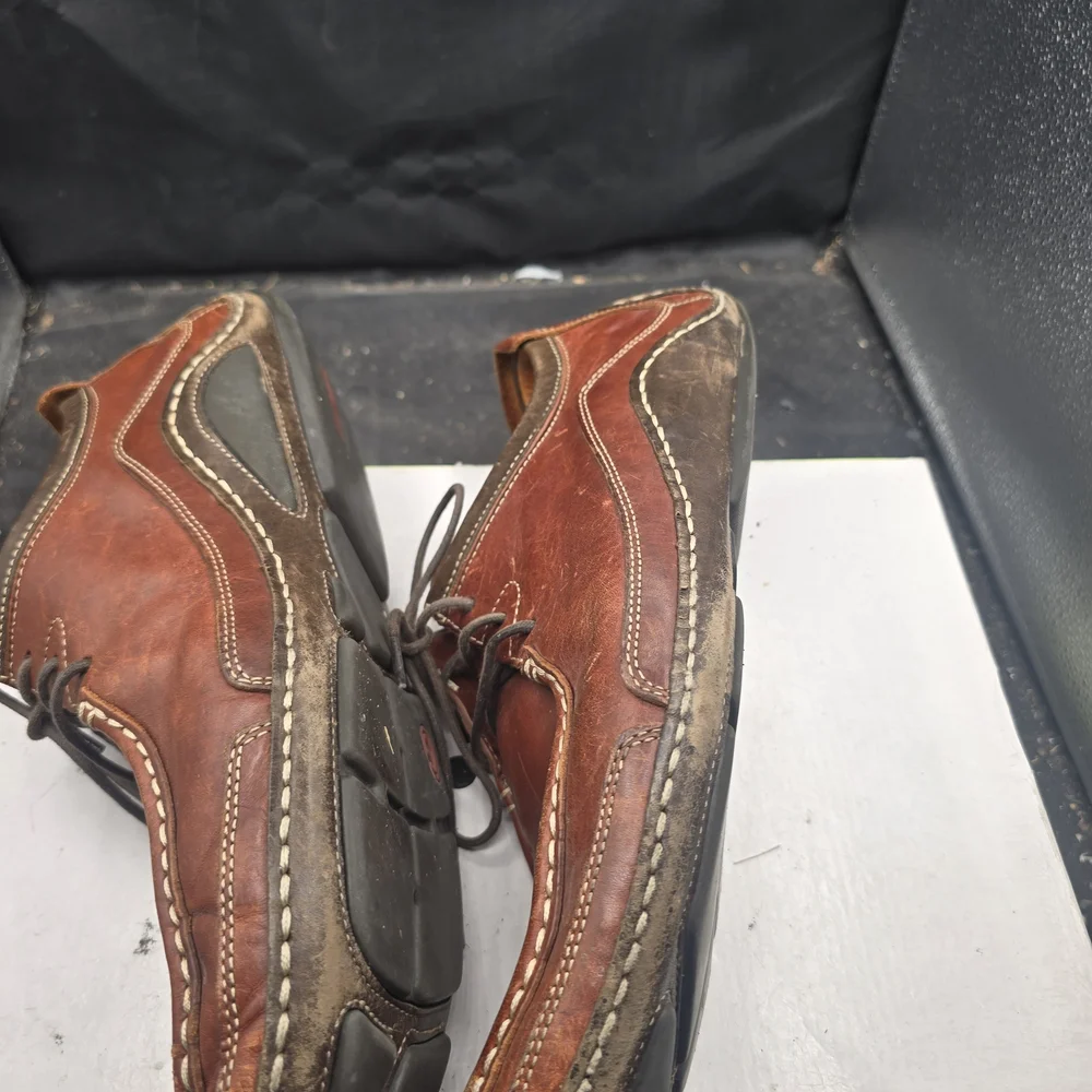 Cole Haan Rich Brown Leather Boat Shoes‎
